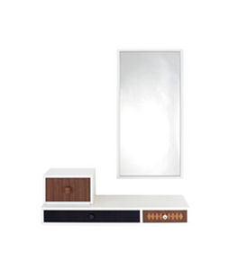 mueble de entrada moderno / mural / de madera