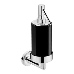 dispensador de jabón de pared / de latón cromado / de latón chapado en oro / manual