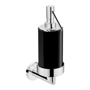 dispensador de jabón de pared / de latón cromado / de latón chapado en oro / manual