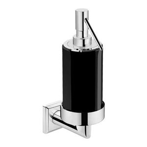 dispensador de jabón de pared / de latón cromado / de latón chapado en oro / manual