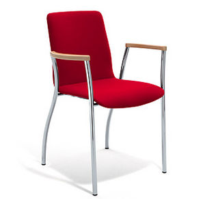 silla de visita moderna / de tela / de acero / de cuero