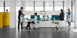 sillón de oficina moderno / de malla / de tela / de polipropileno