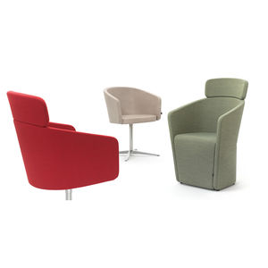 sillón de oficina moderno / de tela / de cuero / giratorio