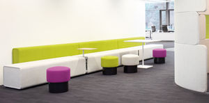banqueta modular / moderna / de tejido / de cuero
