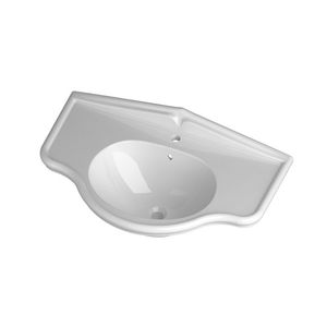 lavabo encastrable / ovalado / de cerámica / moderno