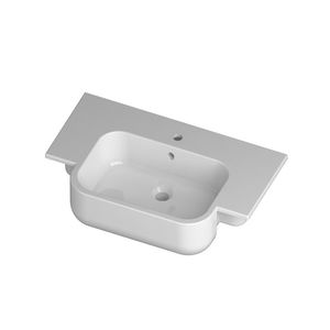 lavabo encastrable / de cerámica / moderno / con encimera