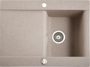 fregadero de 1 cubeta / de material compuesto / con escurridor
