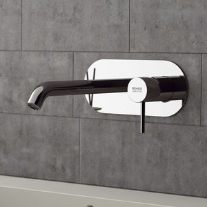 grifo monomando para lavabo / encastrable / de latón cromado / de baño
