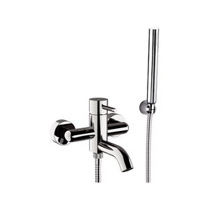 grifo monomando para ducha / para bañera / de pared / de latón cromado