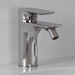 grifo monomando para bidé / de metal cromado / de baño / con 1 orificio