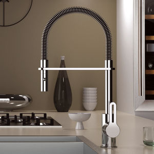 grifo monomando de latón cromado / para cocina / con 1 orificio