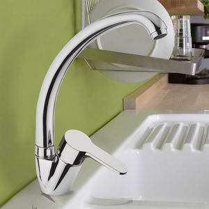 grifo monomando de latón cromado / para cocina / con 1 orificio
