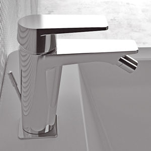 grifo monomando para bidé / de metal cromado / de baño / con 1 orificio