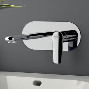 grifo monomando para lavabo / encastrable / de latón cromado / de baño