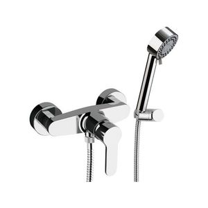 grifo monomando para ducha / de pared / de metal cromado / de latón cromado