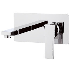 grifo monomando para lavabo / para bañera / de pared / de metal cromado