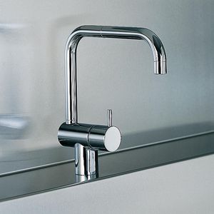 grifo monomando para lavabo / de latón / de acero inoxidable / para baño