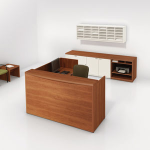 mostrador de recepción de esquina / modular / de madera