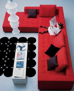sofá modular / moderno / de tejido / de cuero