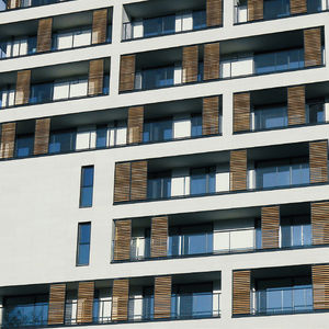 contraventanas correderas / de lamas / de aluminio / de acero inoxidable