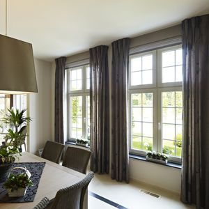ventana abatible / corredera / de PVC / con vidrio doble