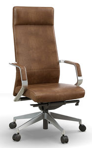 sillón de director / moderno / de cuero / ajustable en altura