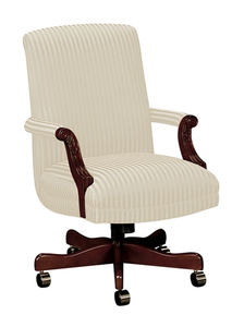 sillón de conferencias / clásico / de madera / de tela