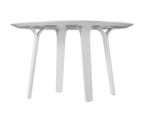 mesa moderna / de fresno / de material laminado / redonda