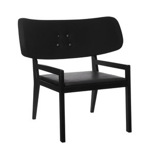 sillón de diseño escandinavo / de roble / de madera maciza