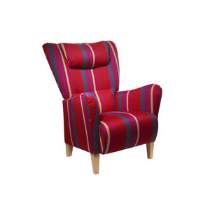sillón moderno / de cuero / con reposacabezas / con reposapiés