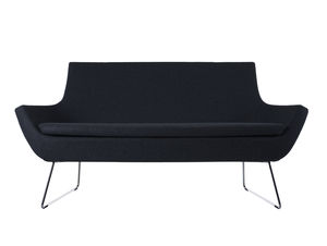 banqueta moderna / de tela / de interior / negra