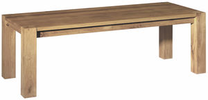 mesa de comedor moderna / de roble / de nogal / de madera maciza