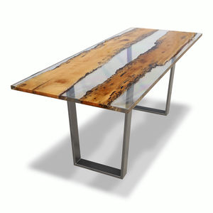 mesa de trabajo moderna / de madera / de resina / rectangular
