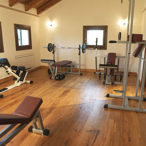 parquet multicapa / para pegar / de roble envejecido / aceitado