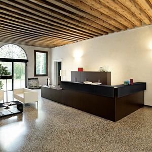 mostrador de recepción de esquina / modular / de madera