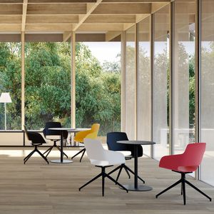 silla de visita moderna / con reposabrazos / tapizada / giratoria