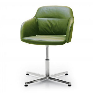 silla de oficina moderna / con reposabrazos / tapizada / de tejido