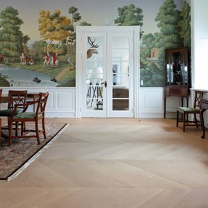 parquet macizo / para pegar / clavado / de roble
