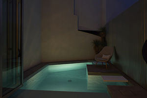 piscina enterrada / de hormigón / para hotel / de exterior