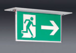 iluminación de emergencia empotrable / rectangular / fluorescente / de chapa de acero