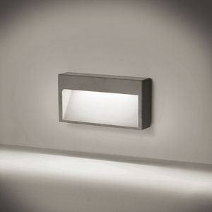 luminaria empotrable de pared / LED / rectangular / de exterior