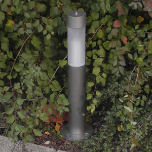 bolardo de iluminación de jardín / moderno / de acero inoxidable / de vidrio