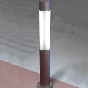 bolardo de iluminación de jardín / moderno / de acero inoxidable / de vidrio borosilicato