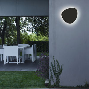 aplique moderno / de exterior / de aluminio / de madera