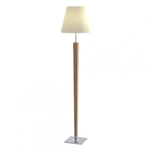 lámpara de pie / clásica / de metal / de madera