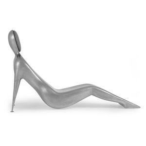 chaise longue de diseño original / de aluminio / de latón