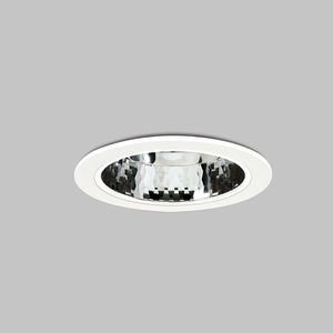 downlight empotrable / fluorescente compacta / redondo / de aluminio
