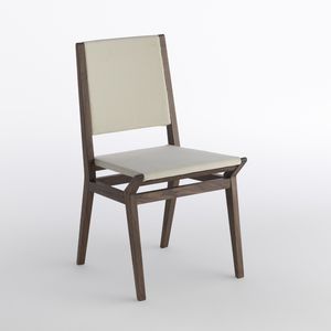 silla moderna / tapizada / de madera maciza