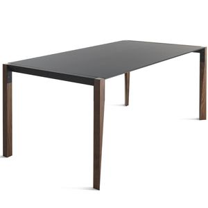 mesa moderna / de madera / de metal / rectangular