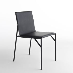 silla de comedor moderna / de cuero / de metal / de mármol